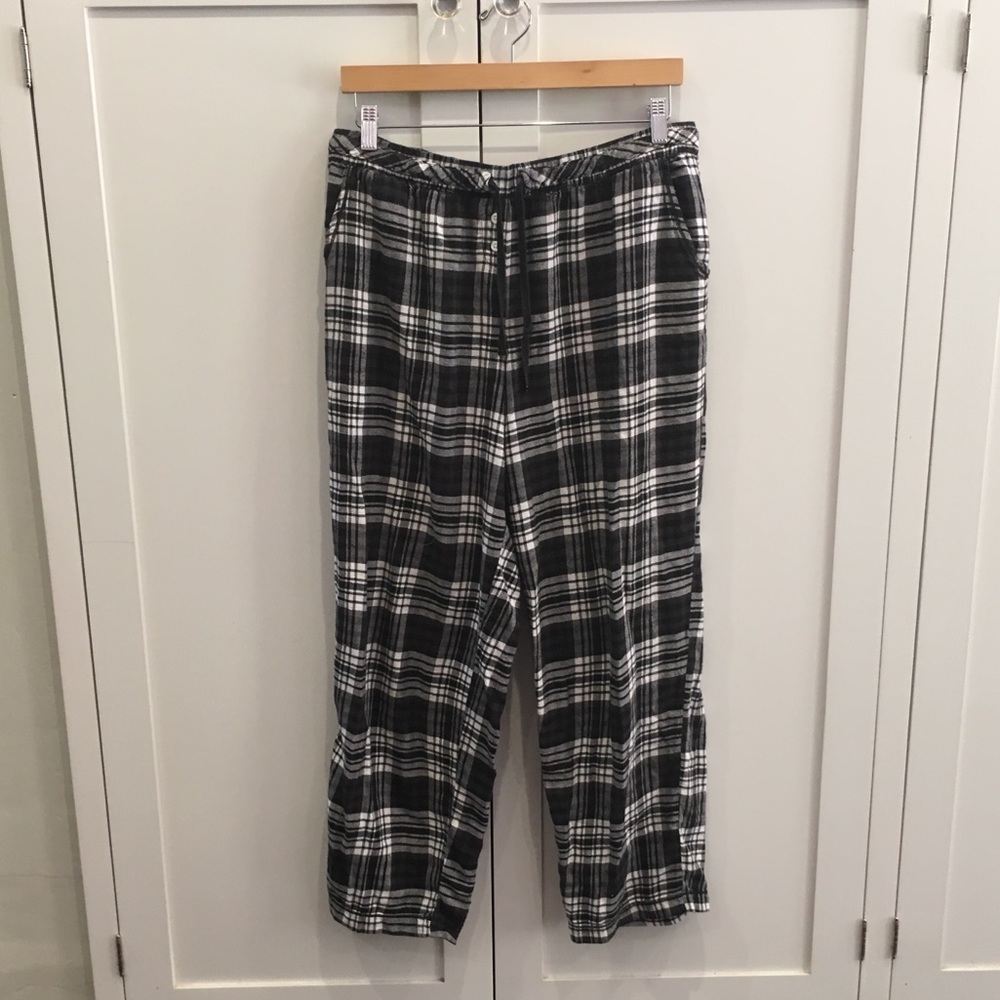 DKNY Black/White Plaid Pajama Pants